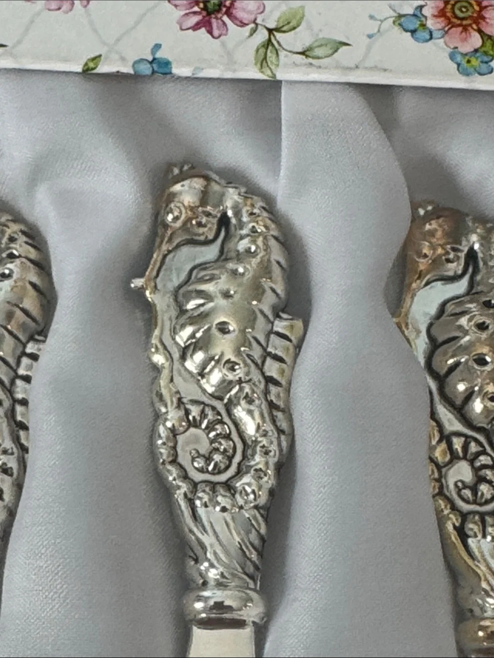 Seahorse Butter Knives Grace's Teaware 4-Piece Silver-Plated Spreader Set 5”